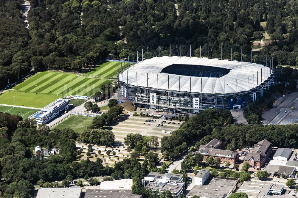 Hamburg aus der Vogelperspektive: Stadion Volksparkstadion des Hamburger HSV in Hamburg