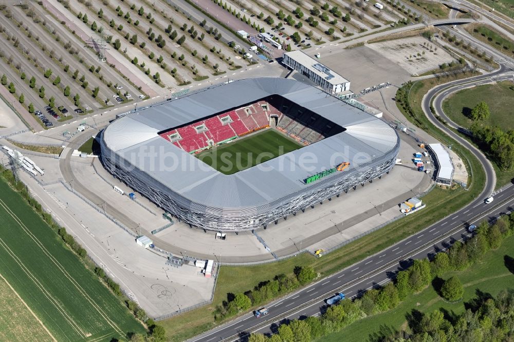 Luftaufnahme Augsburg - Stadion WWK Arena Augsburg im Bundesland Bayern