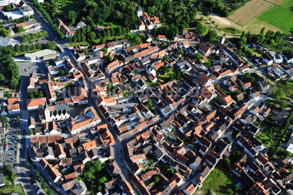 Luftbild Babenhausen - Stadkern und die Altstadt von Babenhausen im Bundesland Hessen