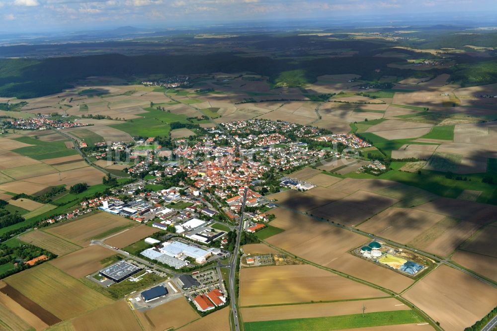 Luftaufnahme Hofheim in Unterfranken - Stadt - Ansicht der Stadt Hofheim im Landkreis Haßberge in Unterfranken im Bundesland Bayern