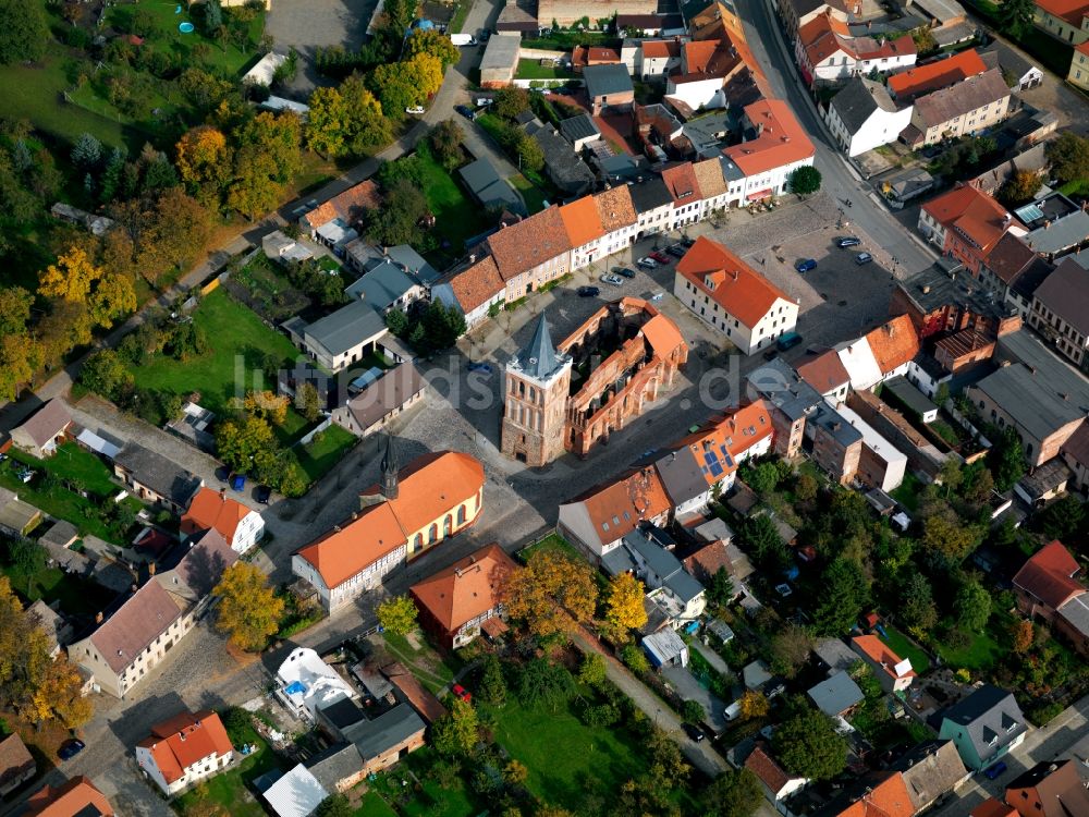 Luftbild Lieberose - Stadt- und Landkirche in Lieberose im Bundesland Brandenburg