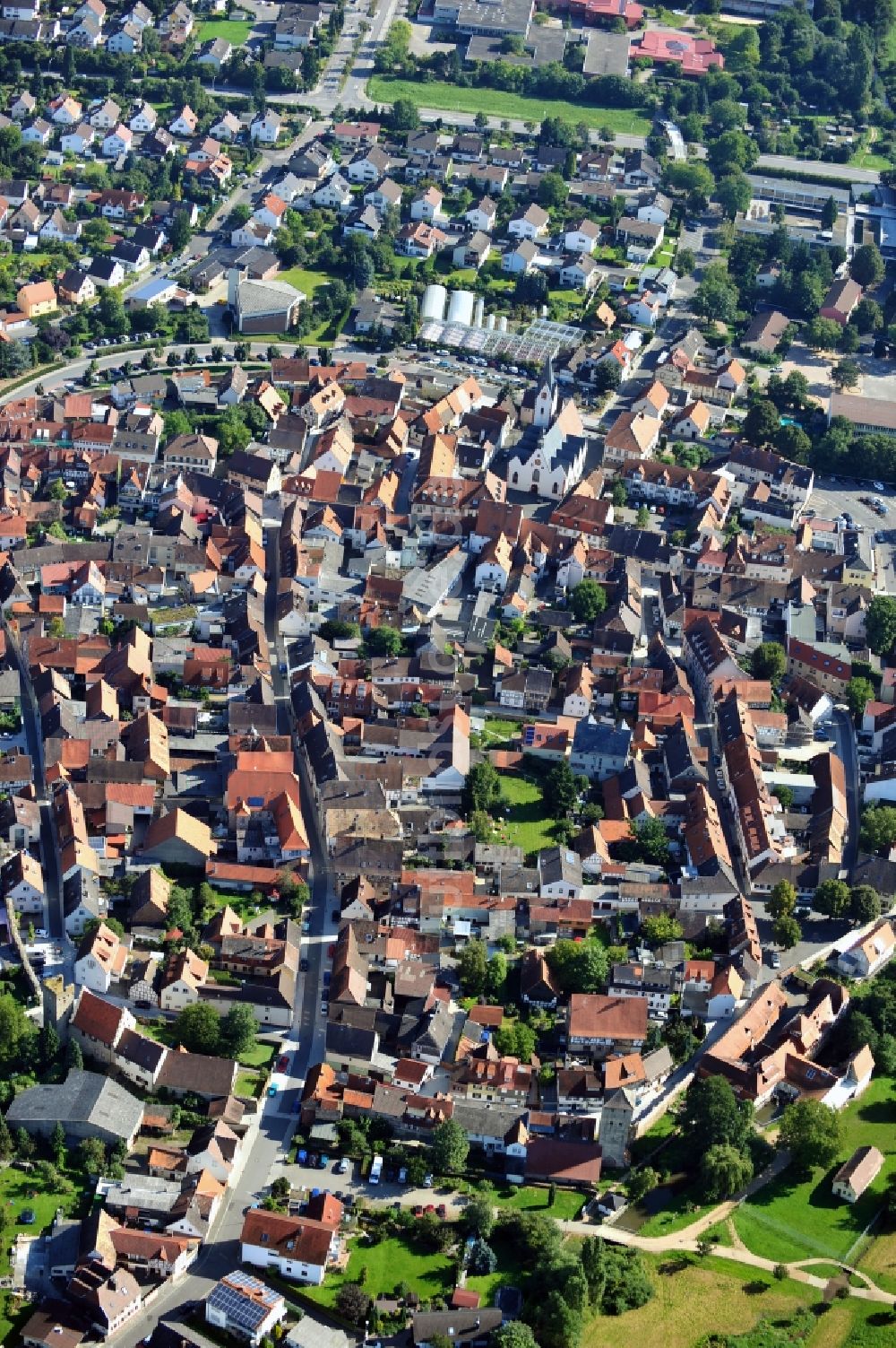 Luftbild Babenhausen - Stadtansicht von Babenhausen im Bundesland Hessen