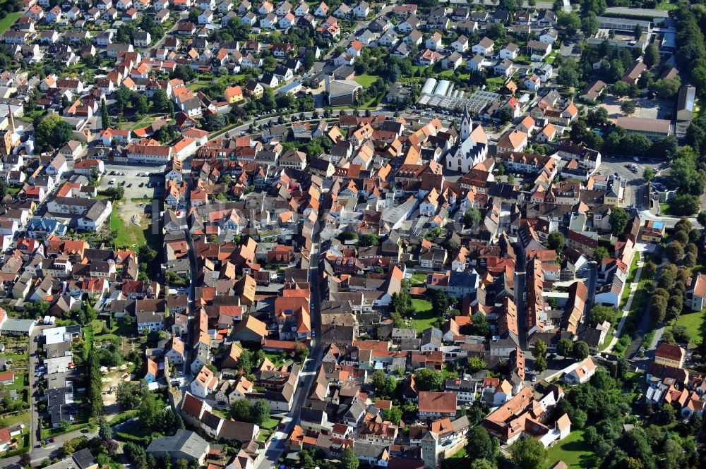 Luftaufnahme Babenhausen - Stadtansicht von Babenhausen im Bundesland Hessen