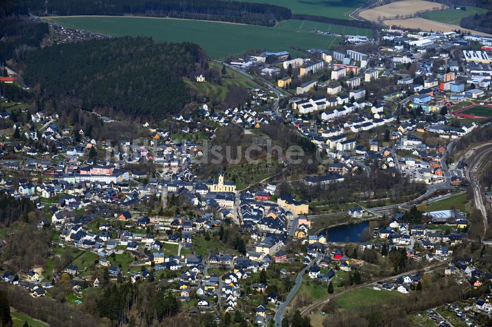 Luftaufnahme Bad Lobenstein - Stadtansicht Bad Lobenstein im Bundesland Thüringen, Deutschland