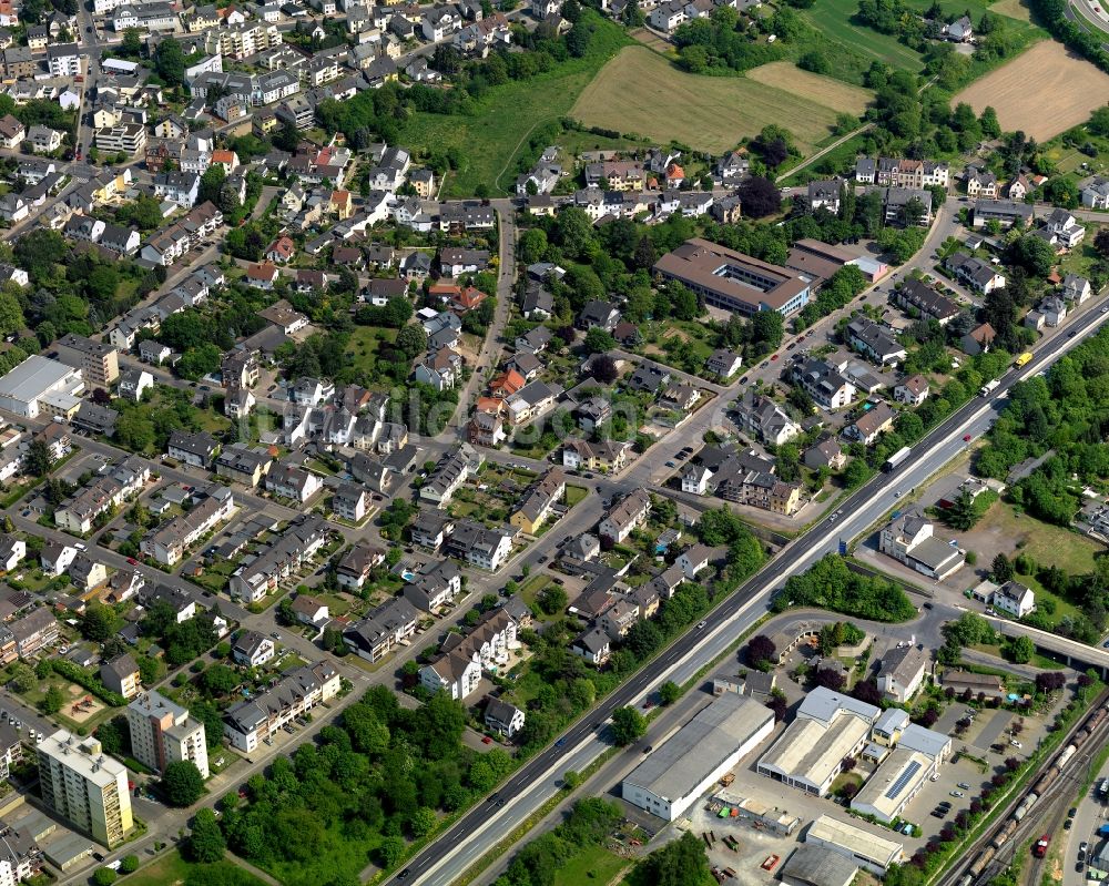 Luftaufnahme Bendorf - Stadtansicht von Bendorf am Rhein im Bundesland Rheinland-Pfalz