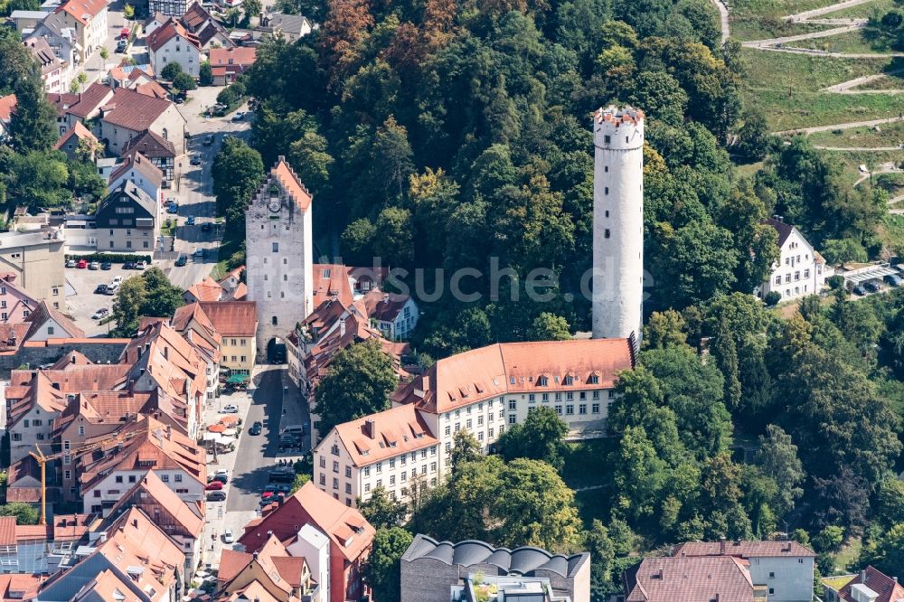Luftbild Ravensburg - Stadtansicht mit Blick auf das Obertor und den Mehlsack im Stadtgebiet in Ravensburg im Bundesland Baden-Württemberg, Deutschland
