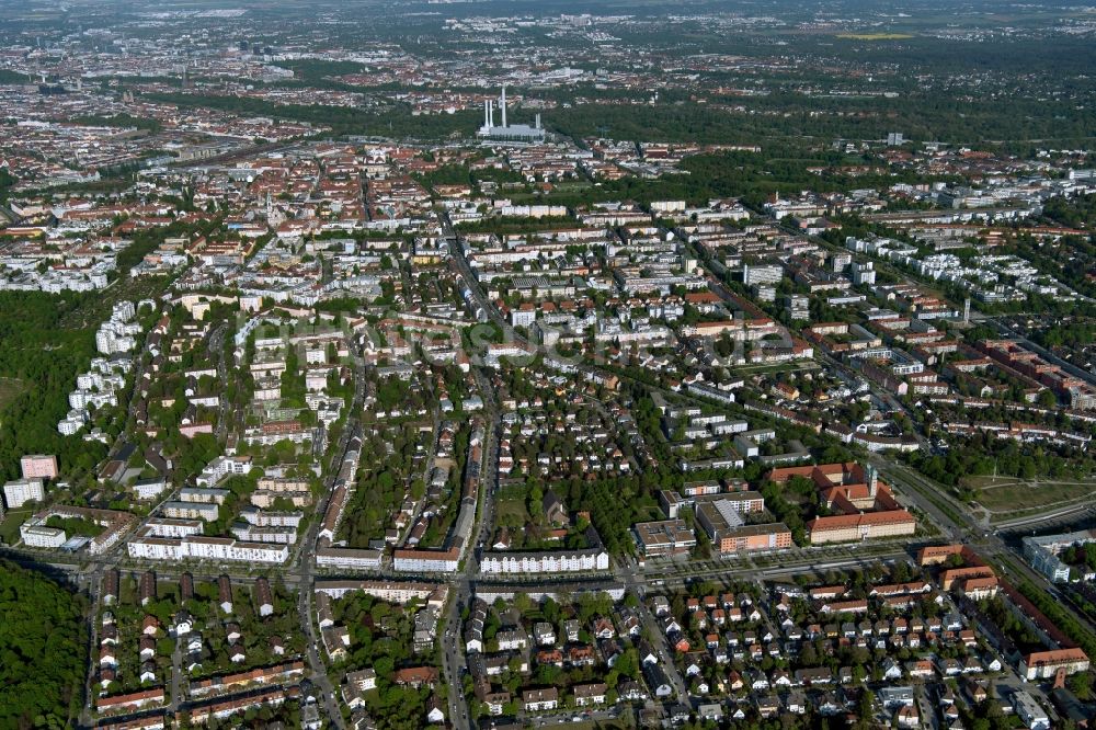Luftaufnahme München - Stadtansicht mit Blick auf Sendling im Stadtgebiet in München im Bundesland Bayern, Deutschland