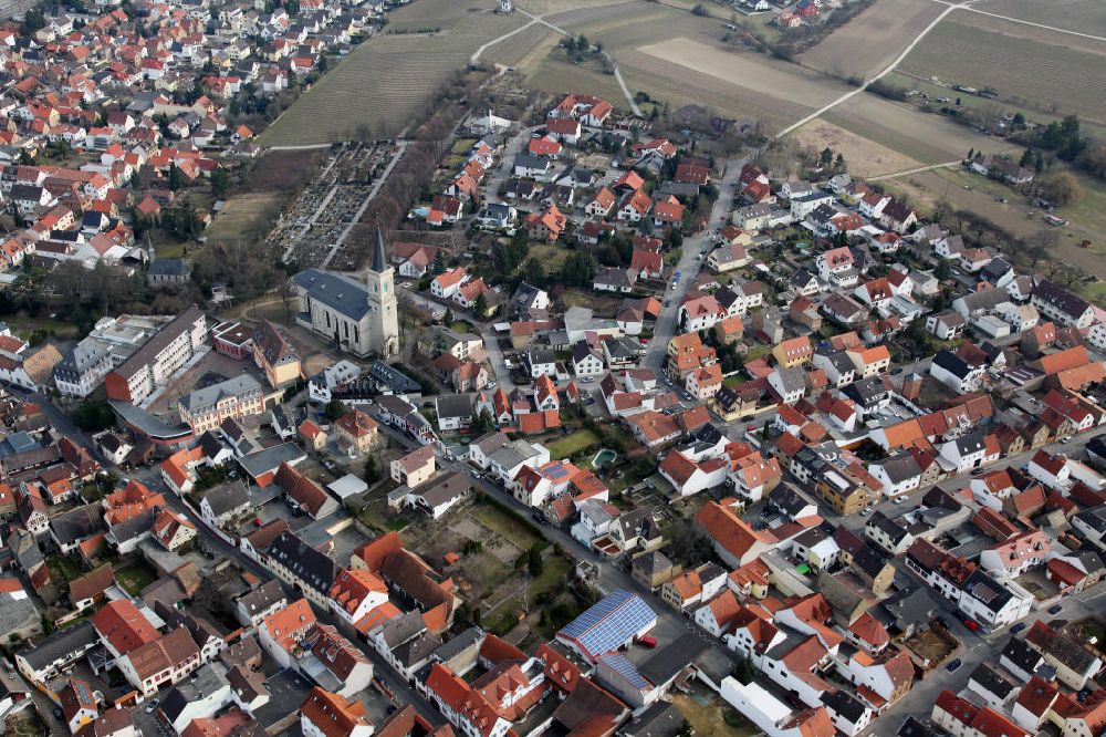 Luftaufnahme Bodenheim - Stadtansicht Bodenheim