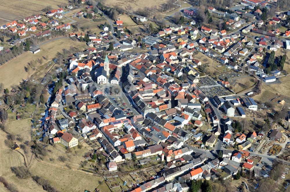 Luftaufnahme Bärnau - Stadtansicht von Bärnau im Bundesland Bayern
