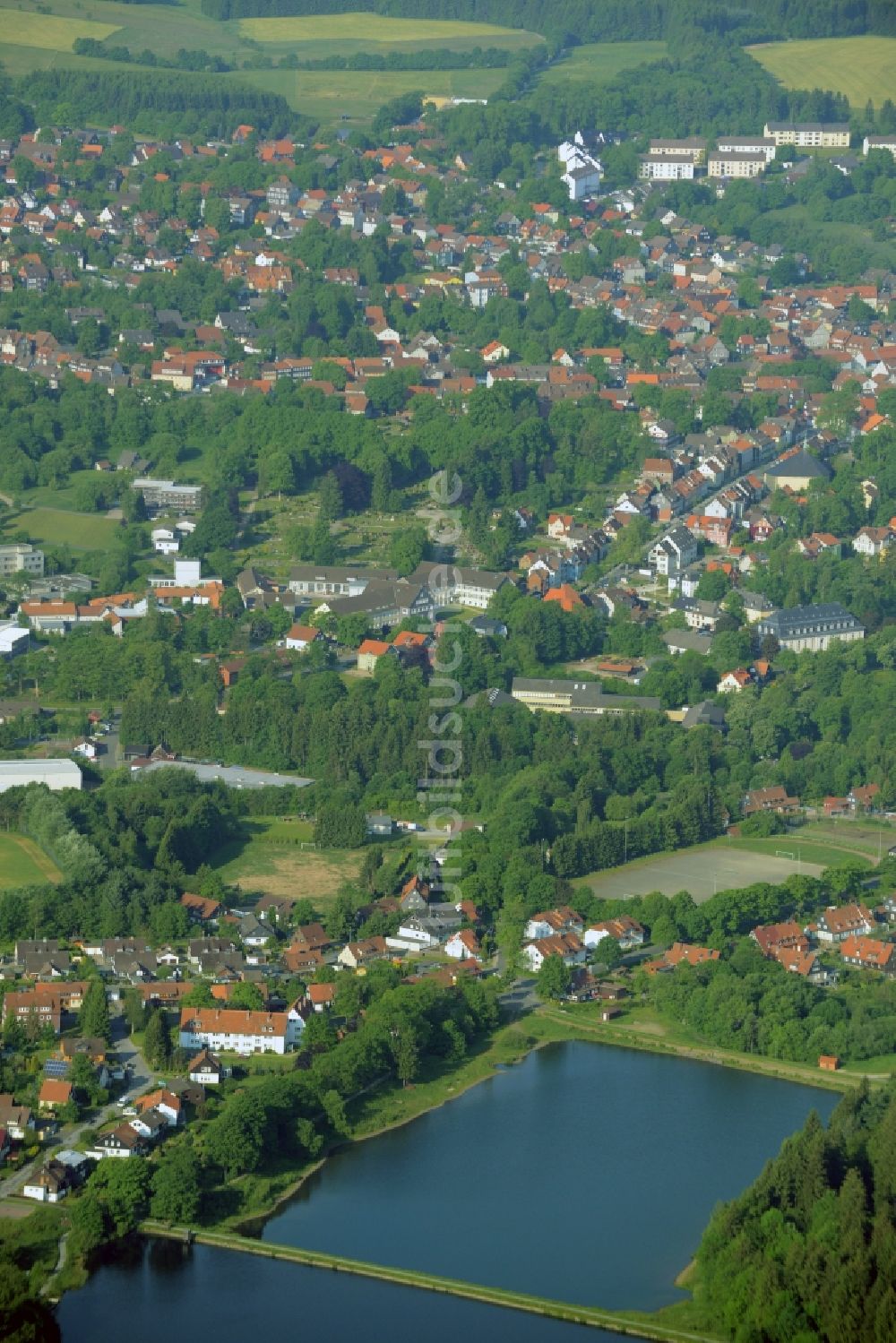 Luftaufnahme Clausthal-Zellerfeld - Stadtansicht von Clausthal-Zellerfeld im Bundesland Niedersachsen
