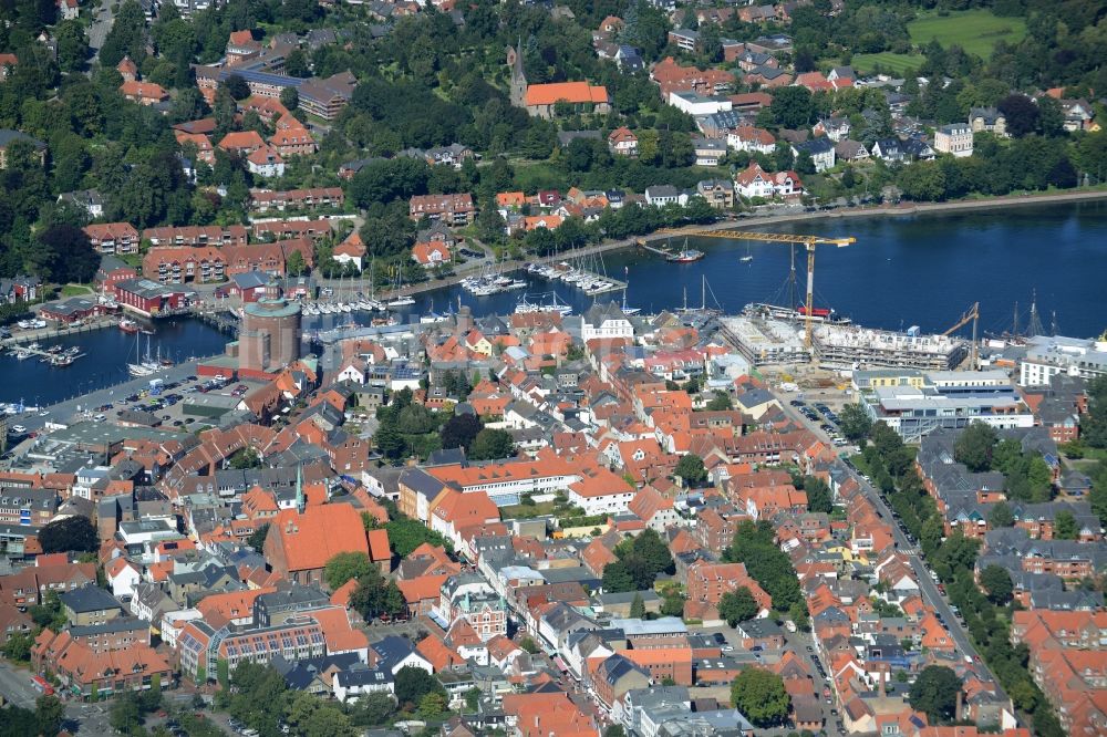 Luftaufnahme Eckernförde - Stadtansicht von Eckernförde im Bundesland Schleswig-Holstein