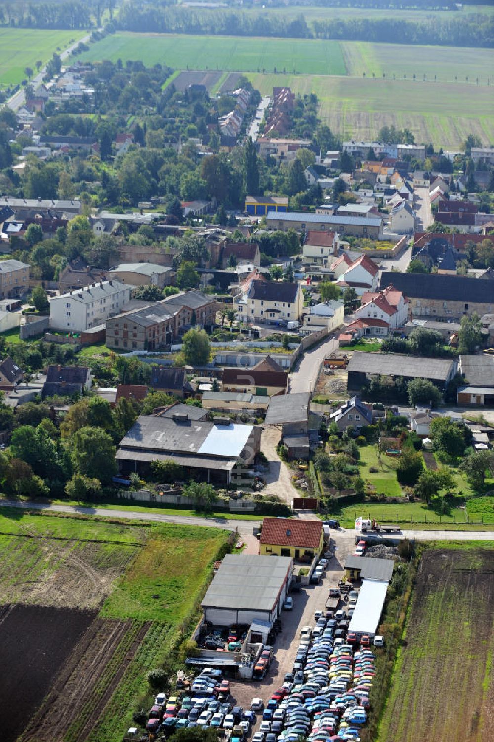 Luftbild Eggersdorf bei Schönebeck - Stadtansicht Eggersdorf bei Schönebeck in Sachsen-Anhalt