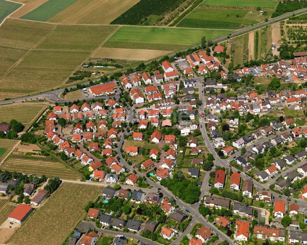 Essenheim von oben - Stadtansicht von Essenheim im Bundesland Rheinland-Pfalz