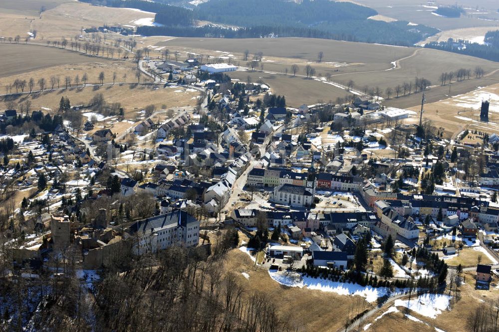 Luftbild Frauenstein - Stadtansicht Frauenstein in Sachsen