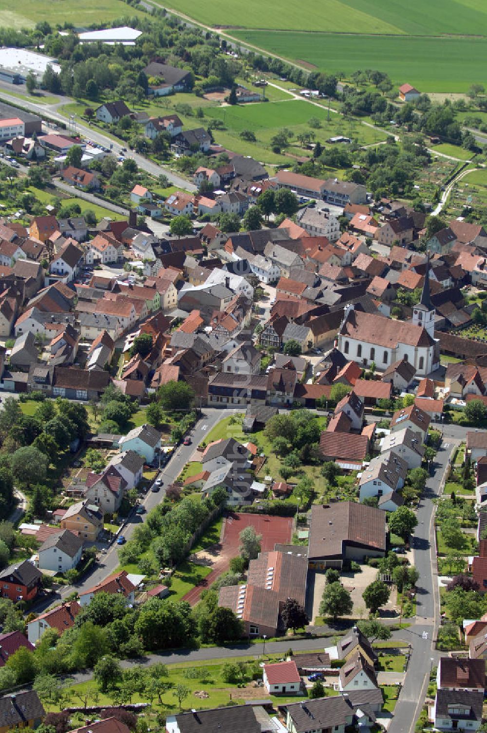 Luftbild Fuchsstadt - Stadtansicht Fuchsstadt