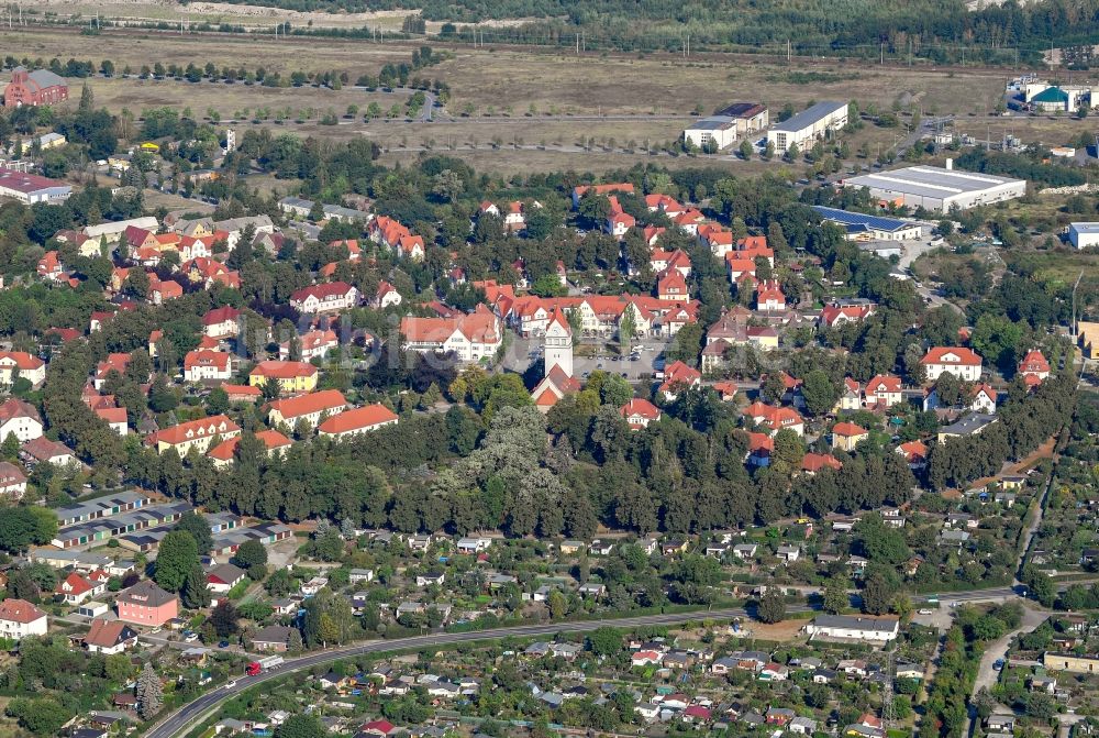 Luftaufnahme Senftenberg - Stadtansicht der Gartenstadt Marga in Senftenberg im Bundesland Brandenburg