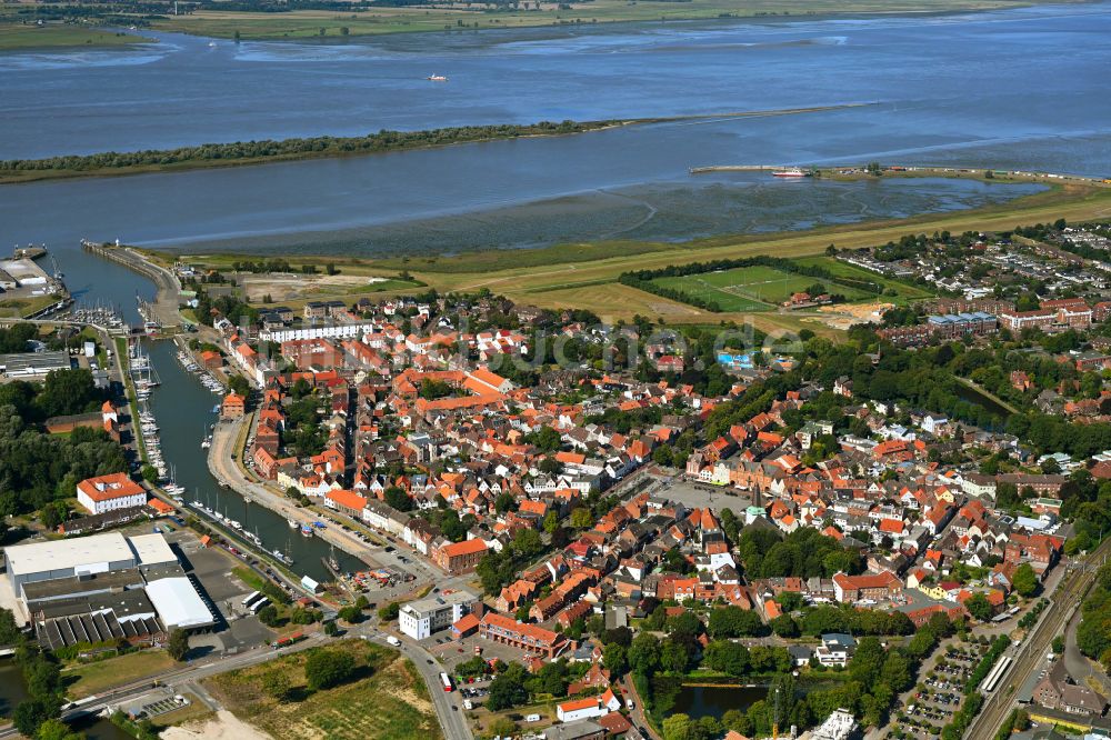 Glückstadt aus der Vogelperspektive: Stadtansicht in Glückstadt im Bundesland Schleswig-Holstein, Deutschland