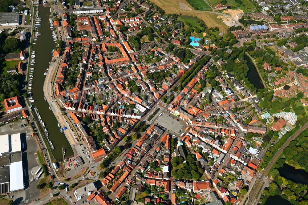 Luftaufnahme Glückstadt - Stadtansicht in Glückstadt im Bundesland Schleswig-Holstein, Deutschland