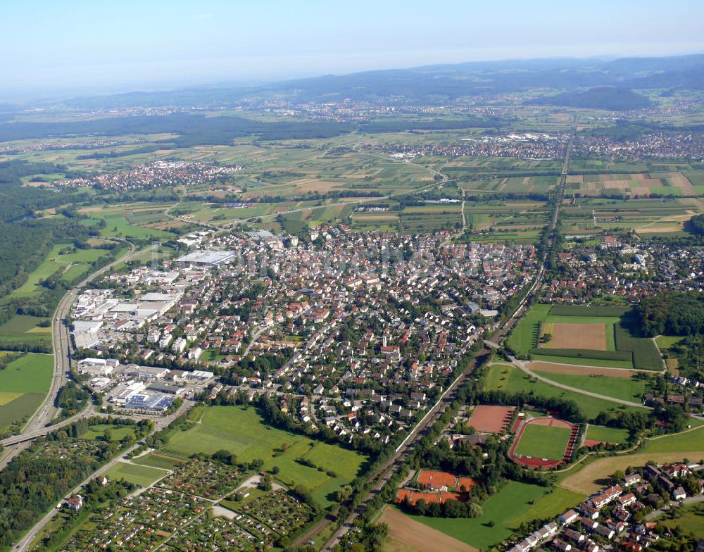 Gundelfingen von oben - Stadtansicht von Gundelfingen, Baden-Württemberg