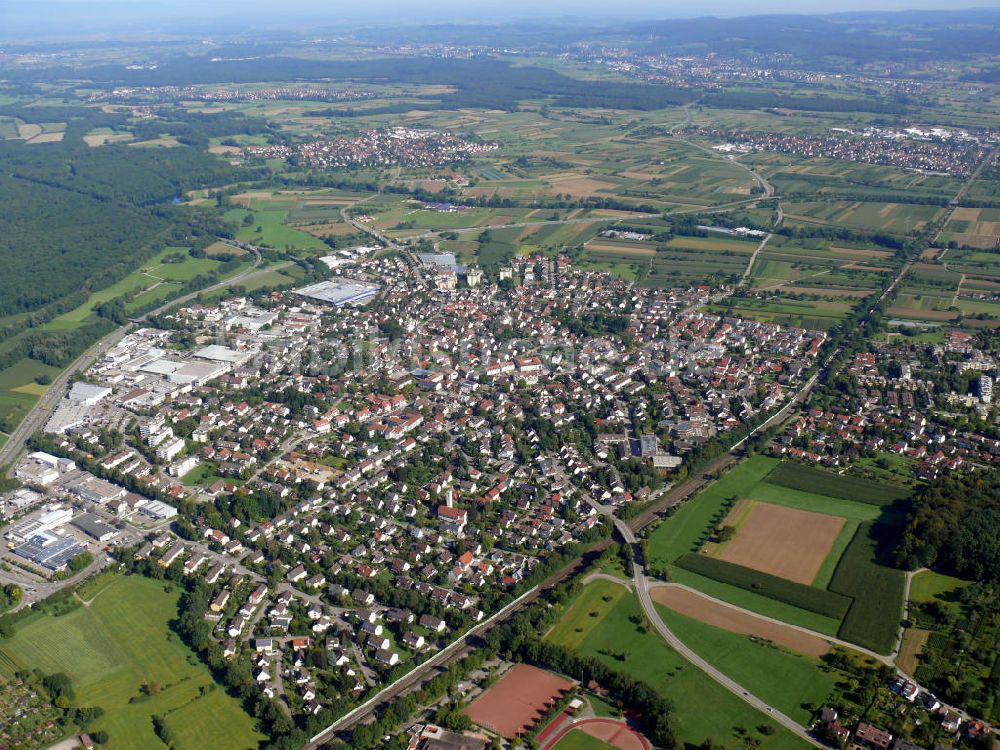 Gundelfingen aus der Vogelperspektive: Stadtansicht von Gundelfingen, Baden-Württemberg