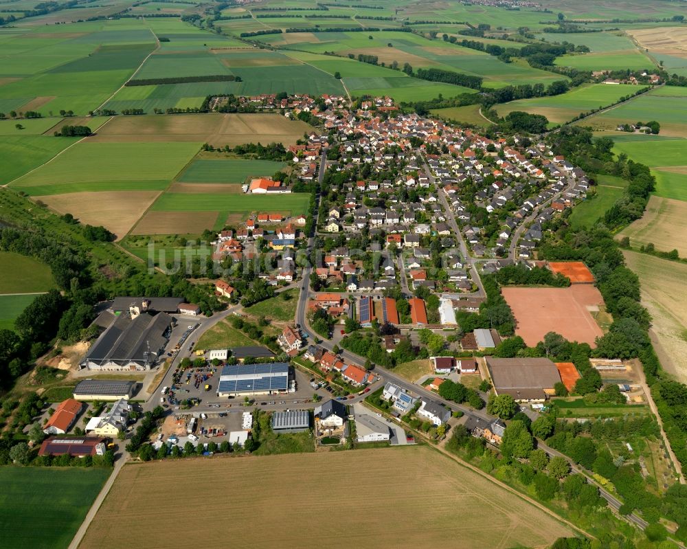 Hahnheim von oben - Stadtansicht von Hahnheim im Bundesland Rheinland-Pfalz