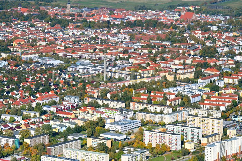 Luftaufnahme Hansestadt Greifswald - Stadtansicht der Hansestadt Greifswald im Bundesland Mecklenburg-Vorpommern, Deutschland