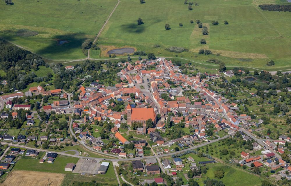 Luftbild Hansestadt Werben (Elbe) - Stadtansicht der Hansestadt Werben (Elbe) im Bundesland Sachsen-Anhalt