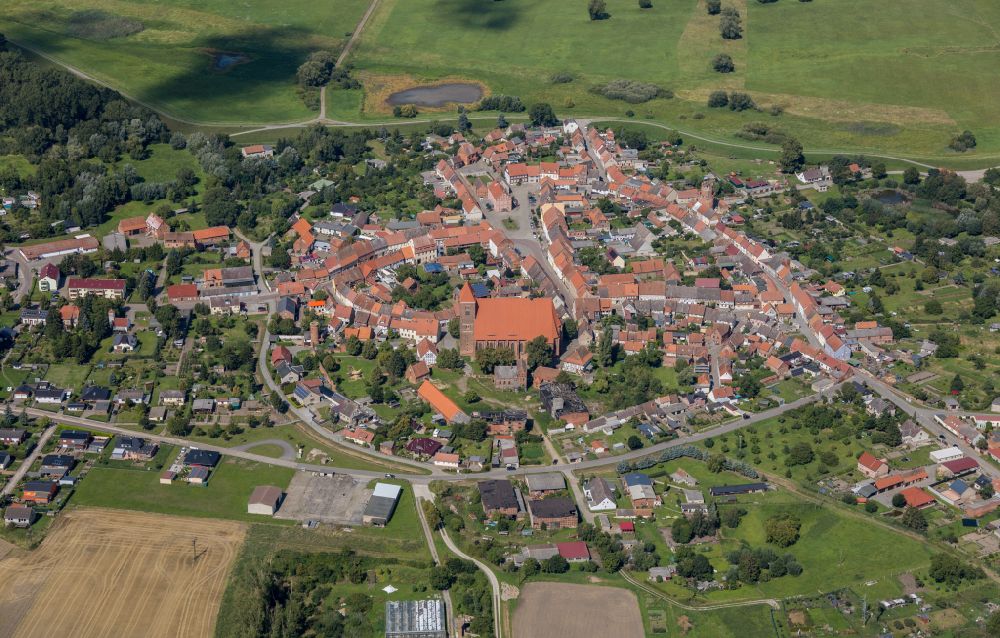 Luftaufnahme Hansestadt Werben (Elbe) - Stadtansicht der Hansestadt Werben (Elbe) im Bundesland Sachsen-Anhalt