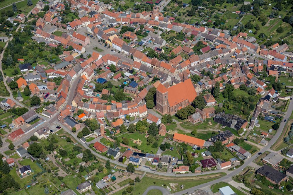 Hansestadt Werben (Elbe) von oben - Stadtansicht der Hansestadt Werben (Elbe) im Bundesland Sachsen-Anhalt