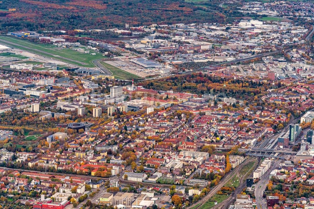 Luftbild Freiburg im Breisgau - Stadtansicht Haslach Stühlinger im Stadtgebiet in Freiburg im Breisgau im Bundesland Baden-Württemberg, Deutschland