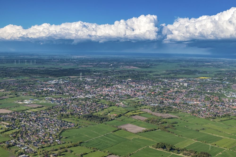 Heide aus der Vogelperspektive: Stadtansicht von Heide im Bundesland Schleswig-Holstein