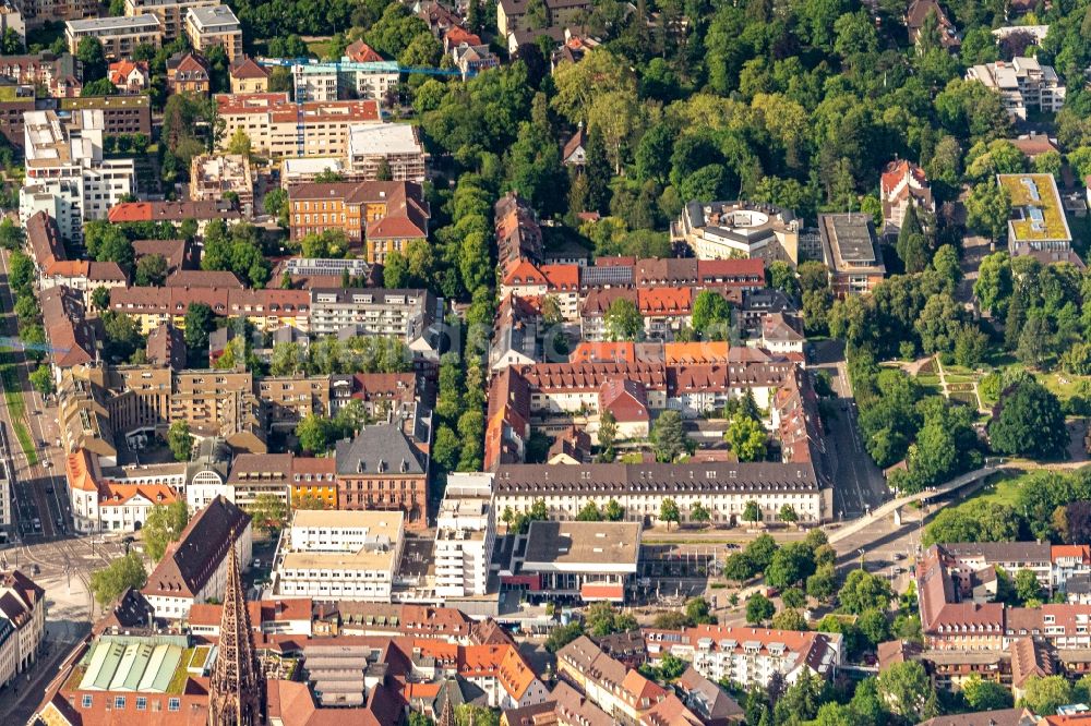 Luftaufnahme Freiburg im Breisgau - Stadtansicht Herdern im Stadtgebiet in Freiburg im Breisgau im Bundesland Baden-Württemberg, Deutschland