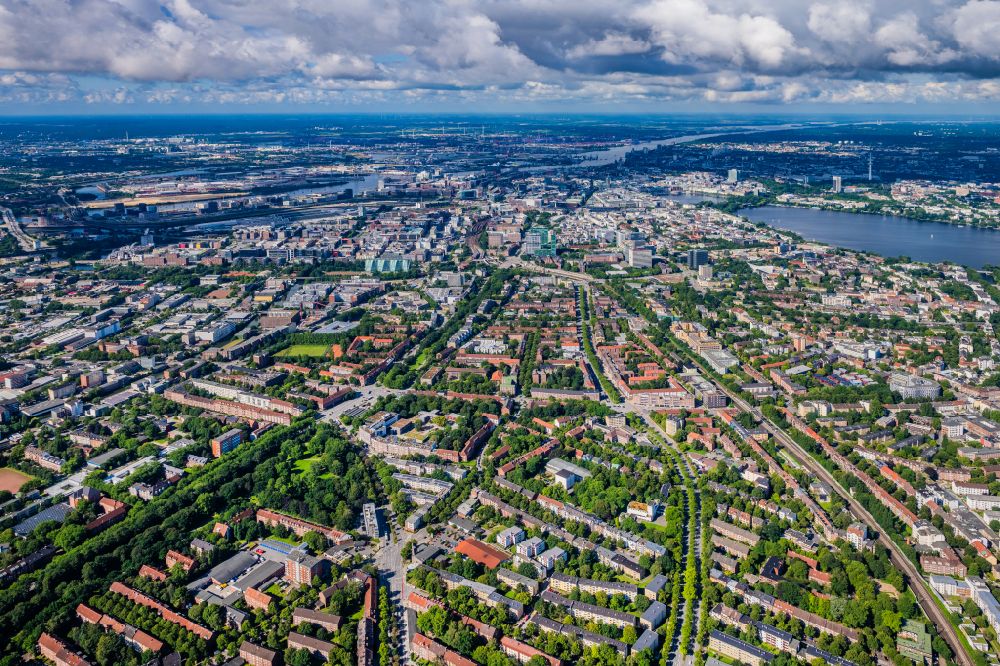 Luftaufnahme Hamburg - Stadtansicht Hohenfelde im Stadtgebiet in Hamburg, Deutschland