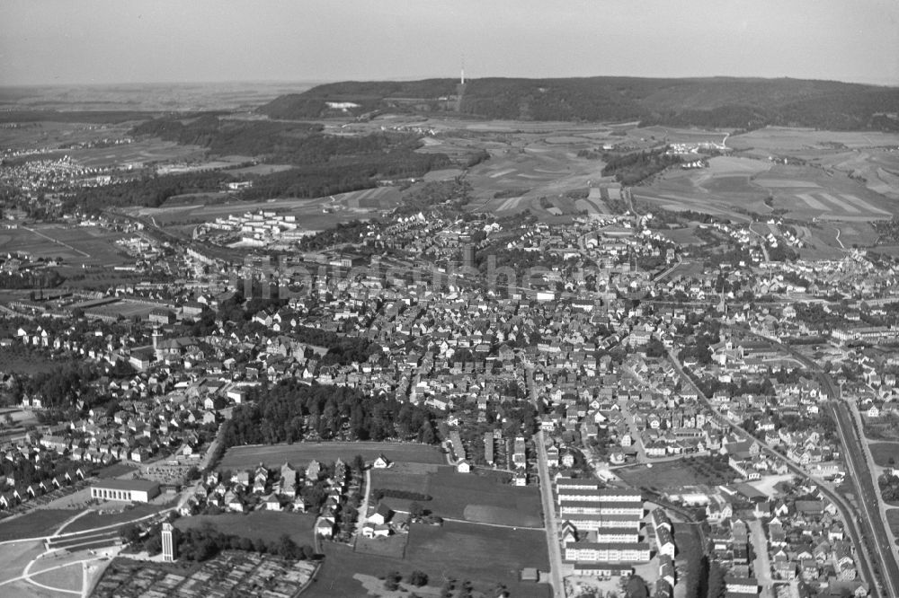Aalen von oben - Stadtansicht vom Innenstadtbereich in Aalen im Bundesland Baden-Württemberg, Deutschland