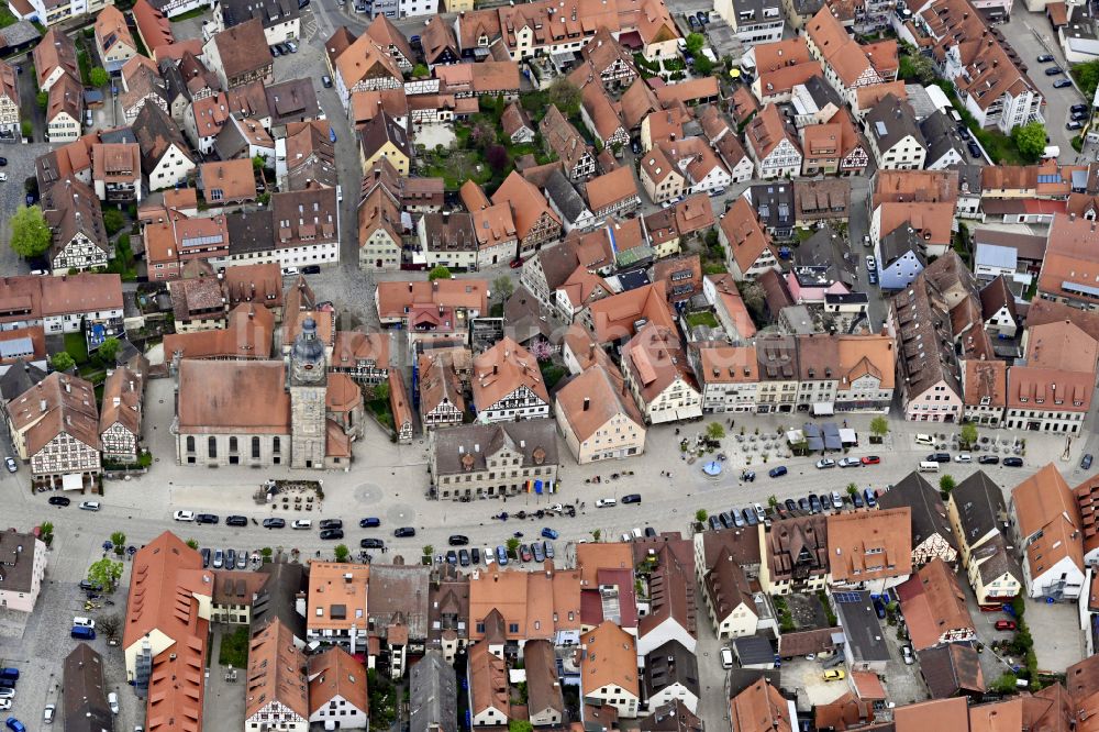 Altdorf aus der Vogelperspektive: Stadtansicht vom Innenstadtbereich in Altdorf im Bundesland Bayern, Deutschland