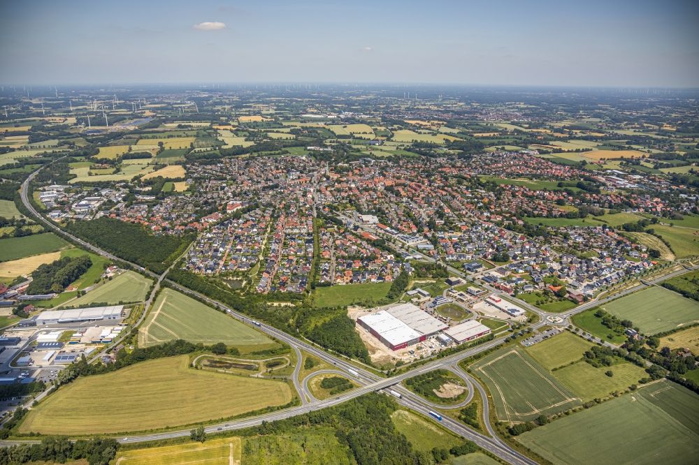 Luftbild Altenberge - Stadtansicht vom Innenstadtbereich in Altenberge im Bundesland Nordrhein-Westfalen, Deutschland