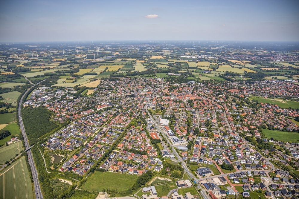 Luftaufnahme Altenberge - Stadtansicht vom Innenstadtbereich in Altenberge im Bundesland Nordrhein-Westfalen, Deutschland
