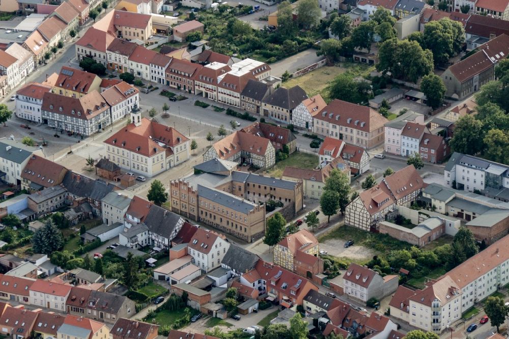Luftaufnahme Angermünde - Stadtansicht vom Innenstadtbereich in Angermünde im Bundesland Brandenburg