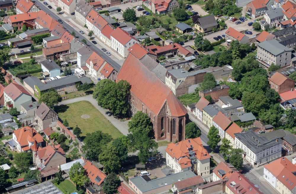 Luftbild Angermünde - Stadtansicht vom Innenstadtbereich in Angermünde im Bundesland Brandenburg