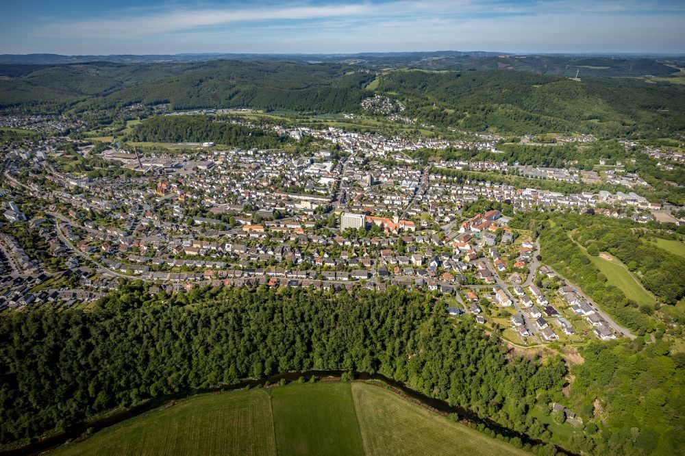 Luftbild Arnsberg - Stadtansicht vom Innenstadtbereich in Arnsberg im Bundesland Nordrhein-Westfalen, Deutschland