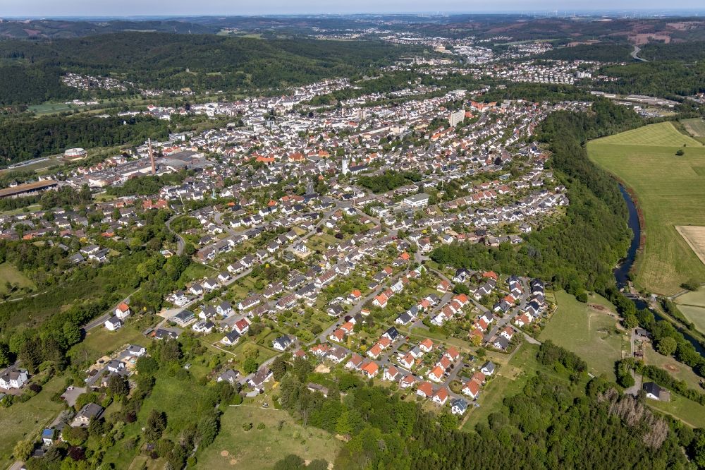 Luftaufnahme Arnsberg - Stadtansicht vom Innenstadtbereich in Arnsberg im Bundesland Nordrhein-Westfalen, Deutschland
