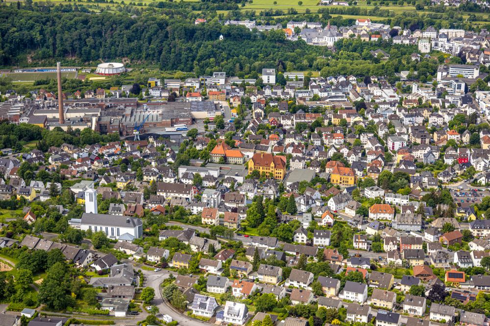Luftbild Arnsberg - Stadtansicht vom Innenstadtbereich in Arnsberg im Bundesland Nordrhein-Westfalen, Deutschland