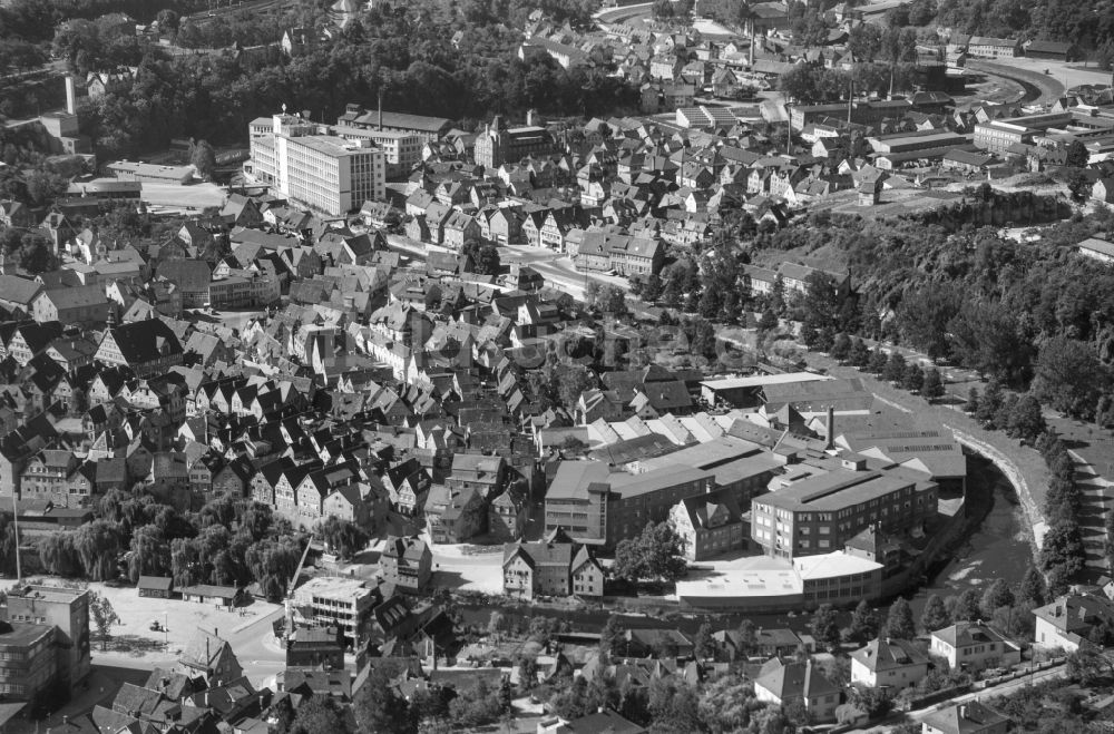 Luftaufnahme Backnang - Stadtansicht vom Innenstadtbereich in Backnang im Bundesland Baden-Württemberg, Deutschland