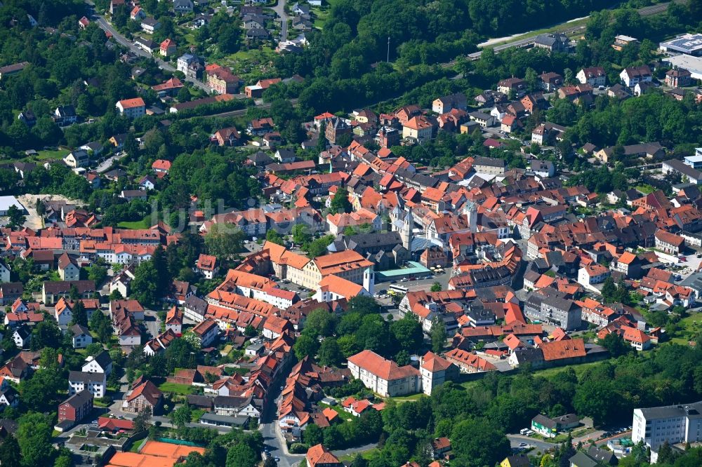 Bad Gandersheim aus der Vogelperspektive: Stadtansicht vom Innenstadtbereich in Bad Gandersheim im Bundesland Niedersachsen, Deutschland