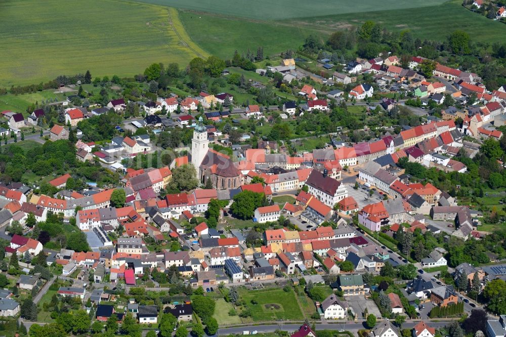 Luftaufnahme Bad Schmiedeberg - Stadtansicht vom Innenstadtbereich in Bad Schmiedeberg im Bundesland Sachsen-Anhalt, Deutschland