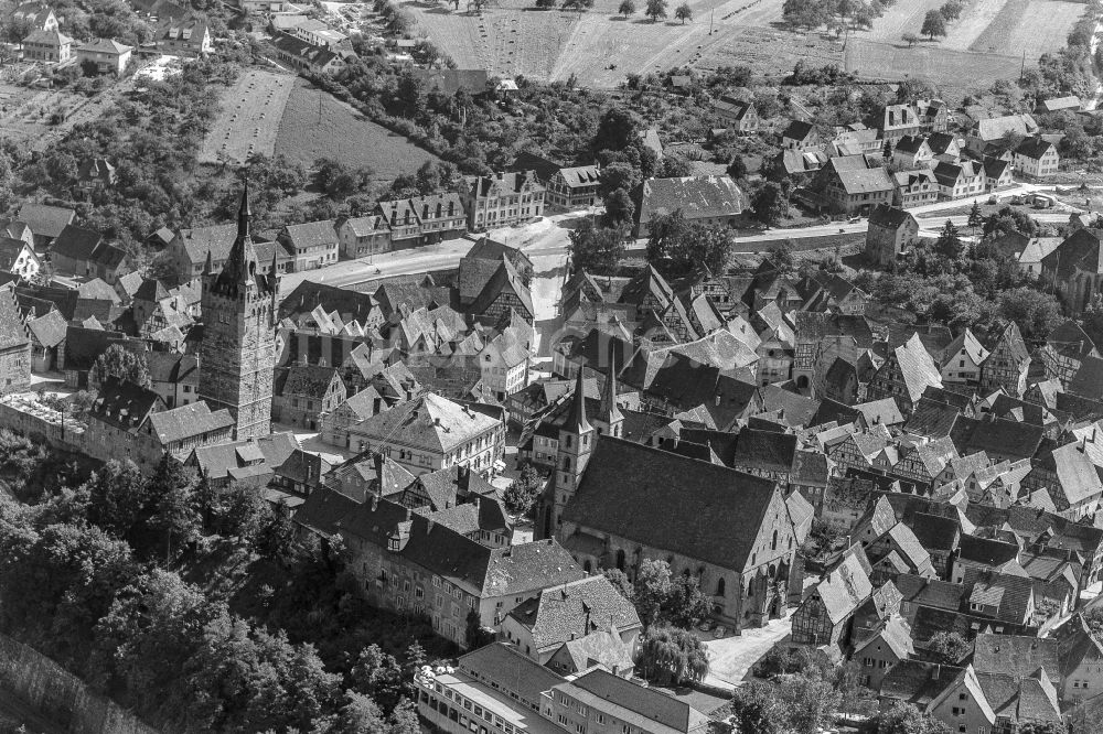 Luftbild Bad Wimpfen - Stadtansicht vom Innenstadtbereich in Bad Wimpfen im Bundesland Baden-Württemberg, Deutschland