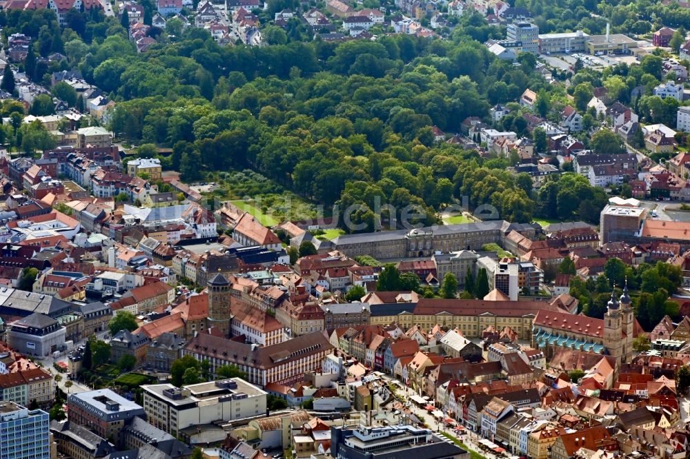 Luftbild Bayreuth - Stadtansicht vom Innenstadtbereich in Bayreuth im Bundesland Bayern