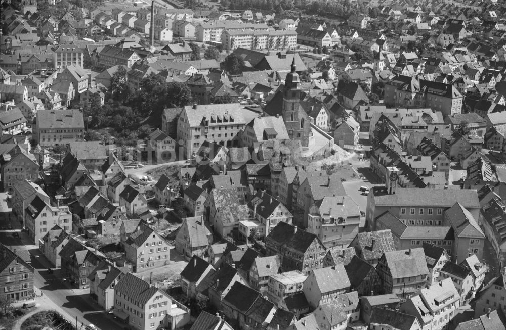 Böblingen von oben - Stadtansicht vom Innenstadtbereich in Böblingen im Bundesland Baden-Württemberg, Deutschland