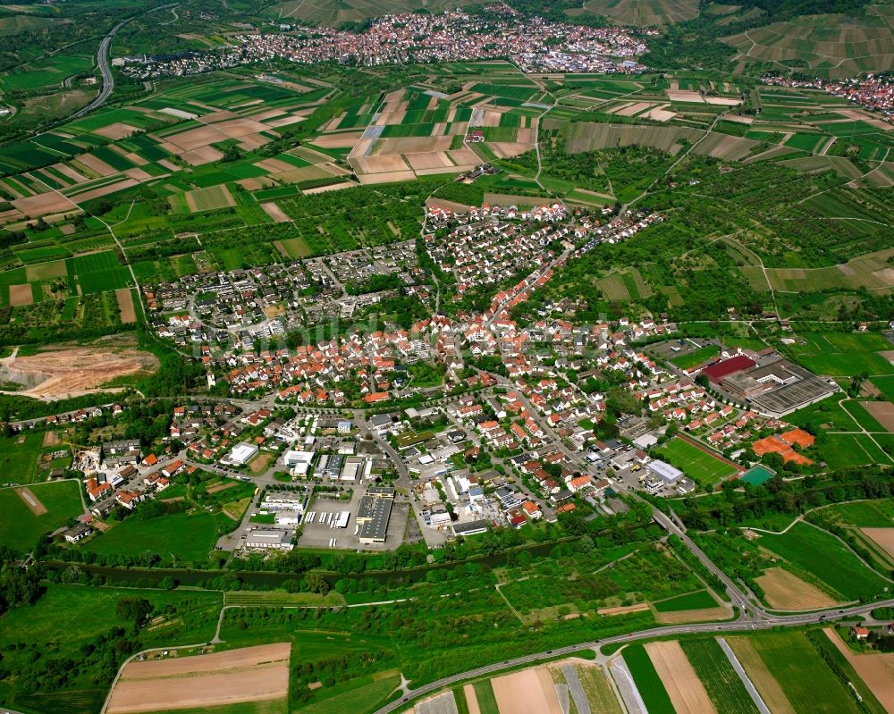 Beinstein von oben - Stadtansicht vom Innenstadtbereich in Beinstein im Bundesland Baden-Württemberg, Deutschland