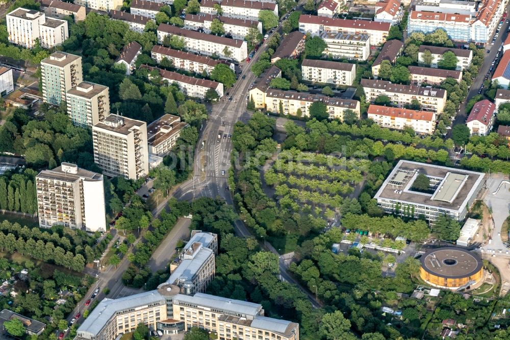 Luftbild Betzenhausen - Stadtansicht vom Innenstadtbereich Bereich Sundgau Allee im Ortsteil Betzenhausen in Freiburg im Bundesland Baden-Württemberg, Deutschland